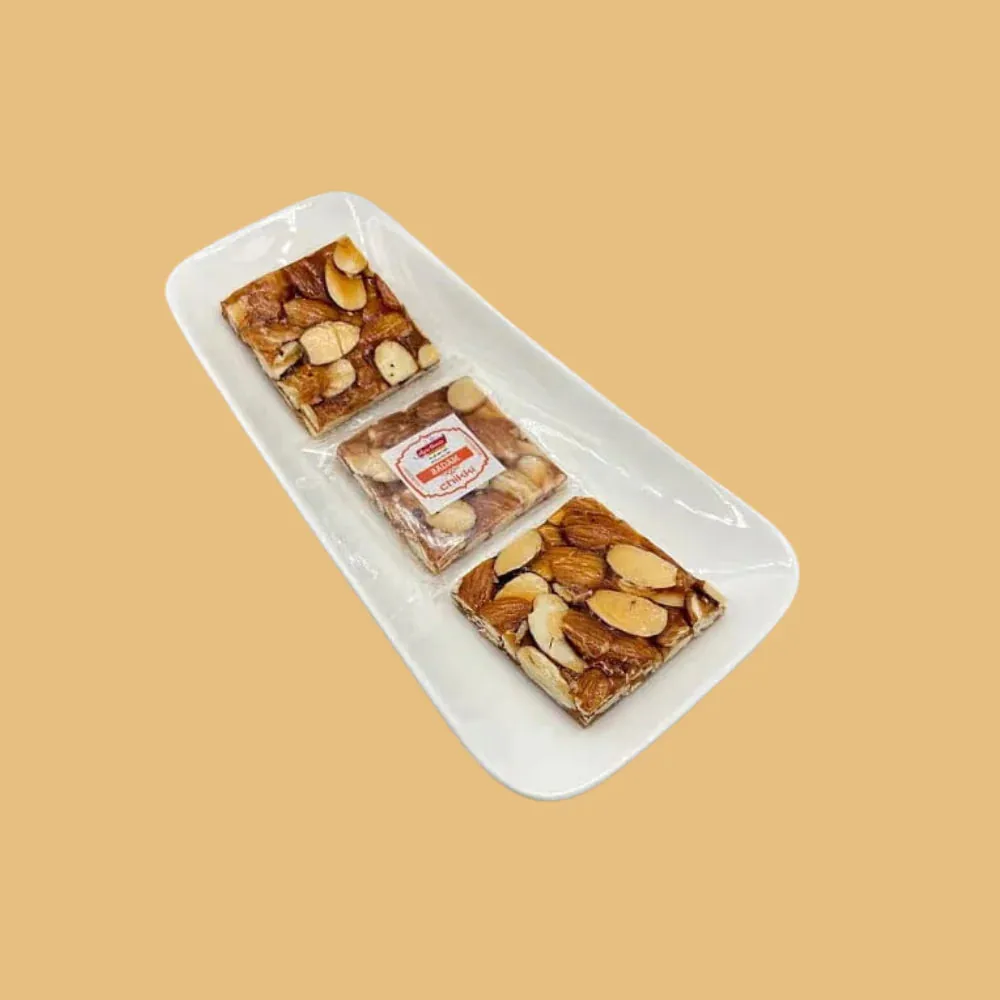 Agra Sweets Banjara Badam Chikki | Traditional Almond Brittle | Pure Jaggery Sweet 500 gm