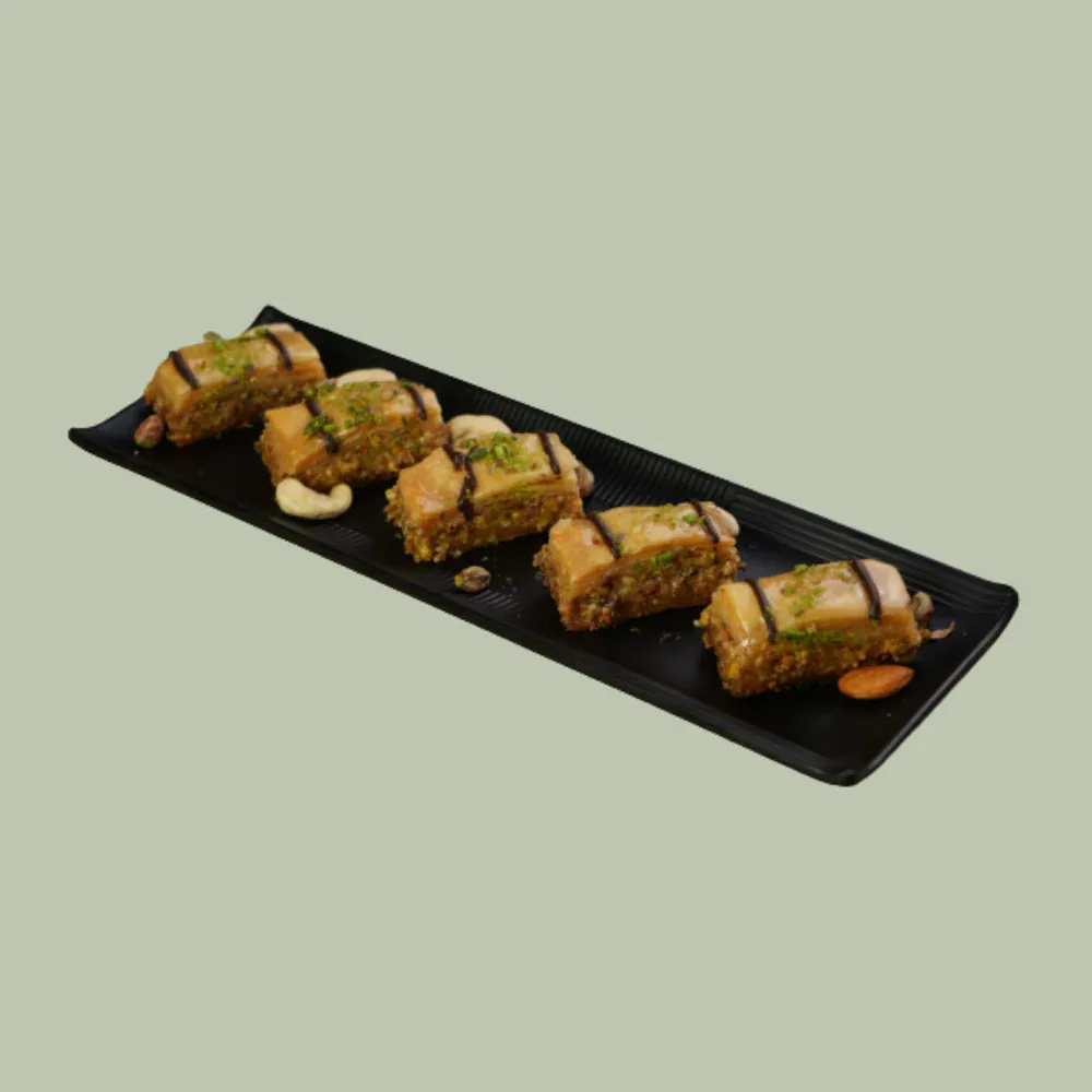 Agra Sweets Banjara Kaju Pistachio Baklava | Crispy Filo Sweet | Rich Nut Filling