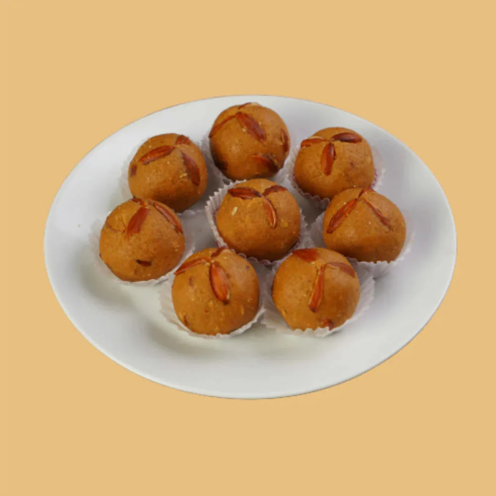 Agra Sweets Banjara Sugar Free Besan Laddu | Diabetic Friendly Mithai | Pure Ghee Gram Flour Sweet