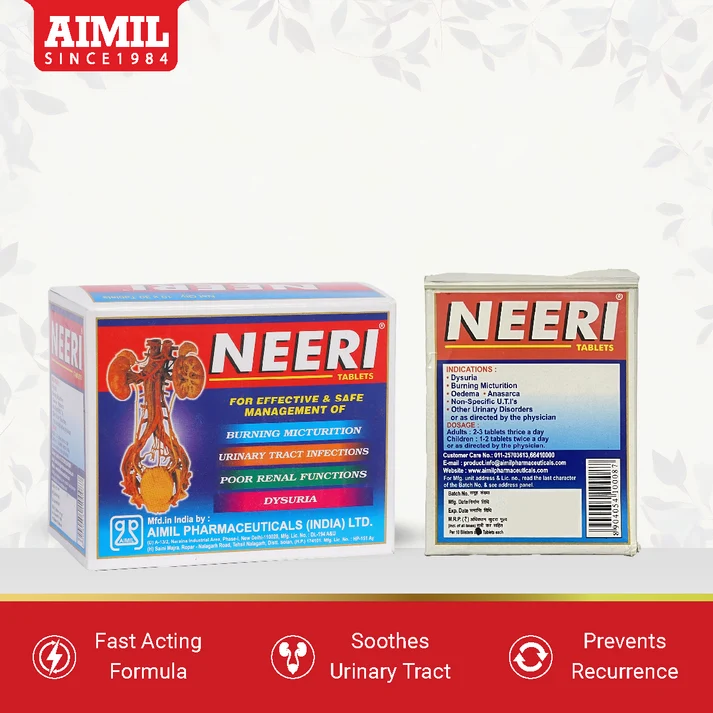 Aimil Ayurvedic Neeri Tablet | Natural Urinary Tract Support | Herbal Kidney Wellness Formula-2