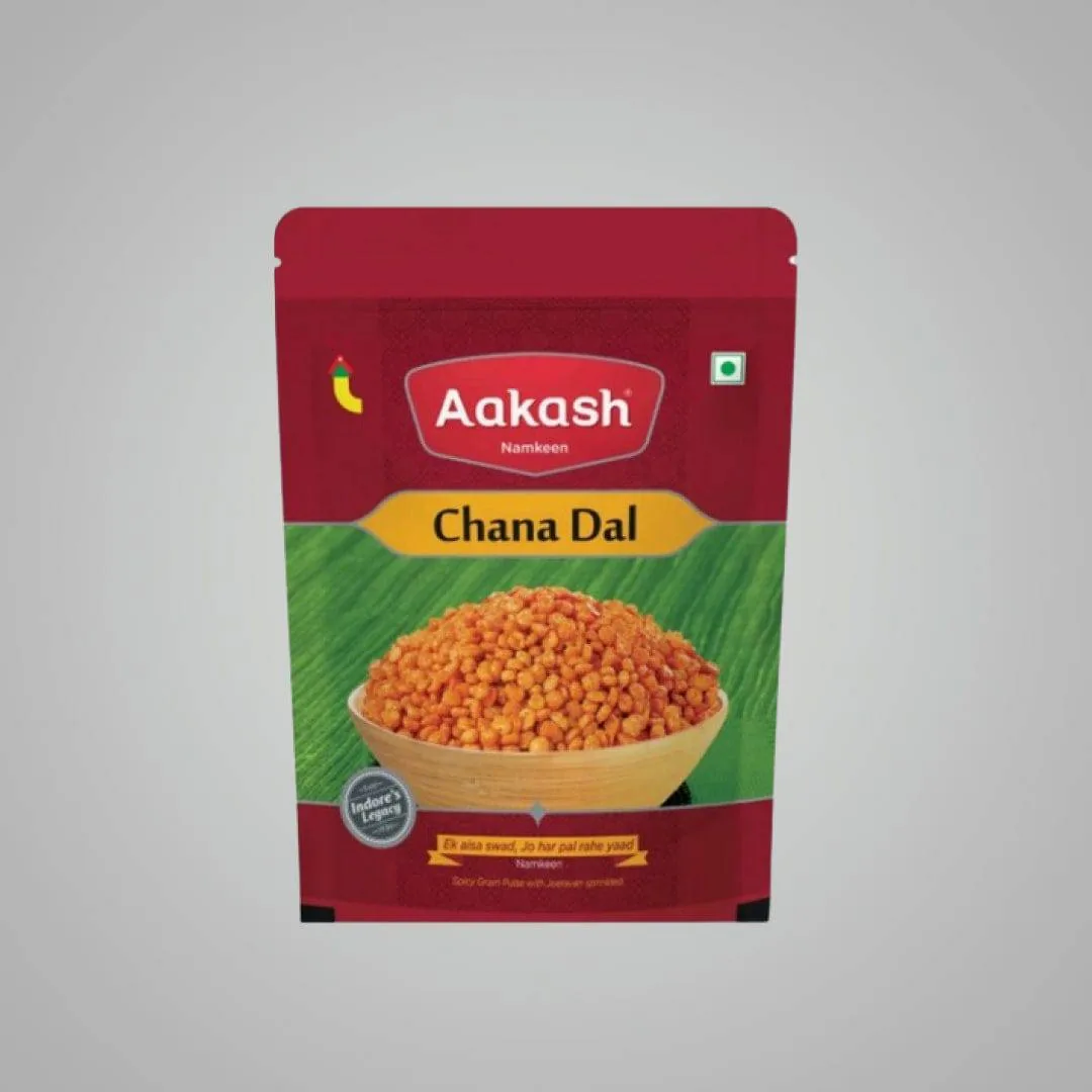Akash Chana Dal | Crunchy Seasoned Split Chickpea Snack | Authentic Indore Namkeen 200 gm