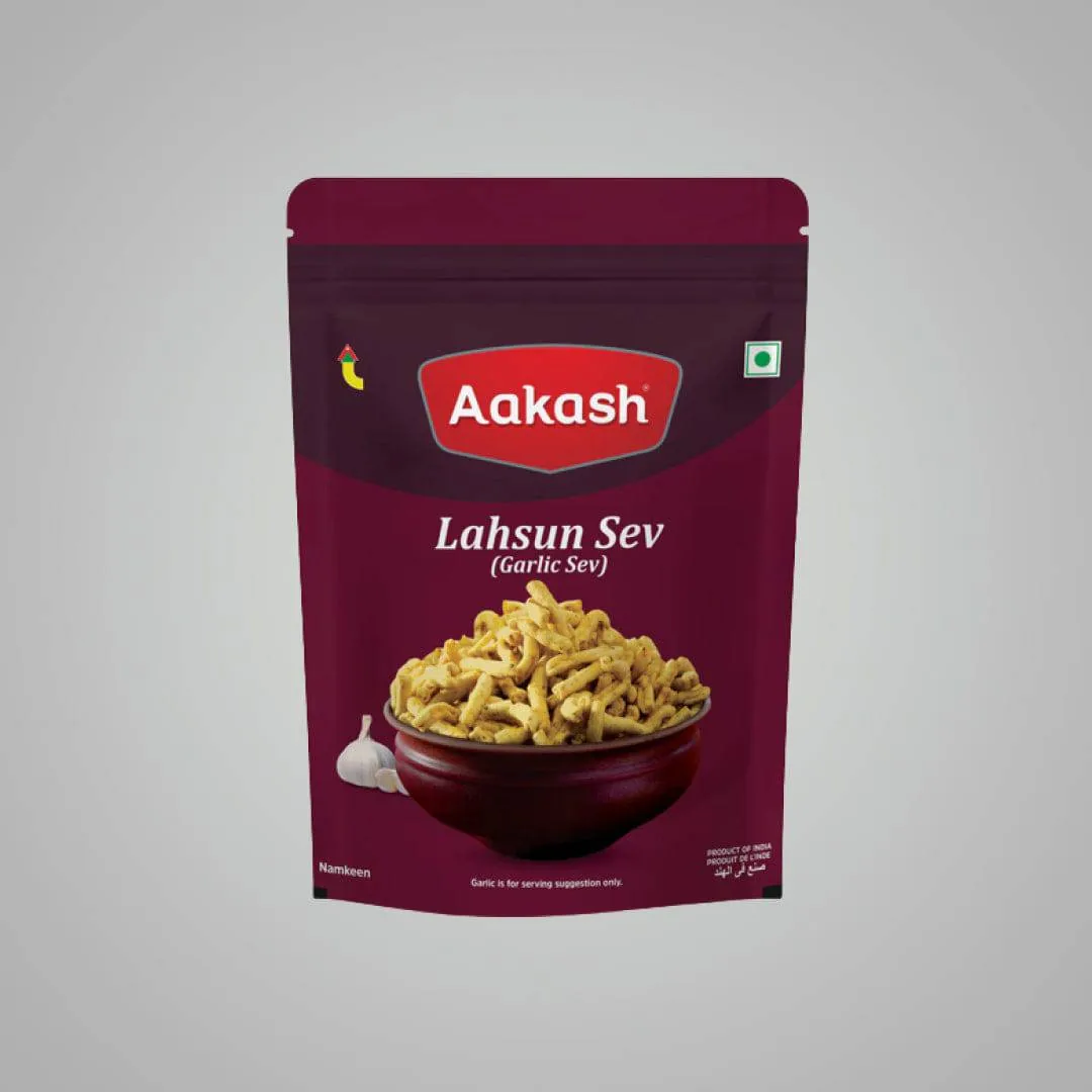 Akash Lahsun Sev | Crispy Garlic Besan Snack | Authentic Indori Namkeen
