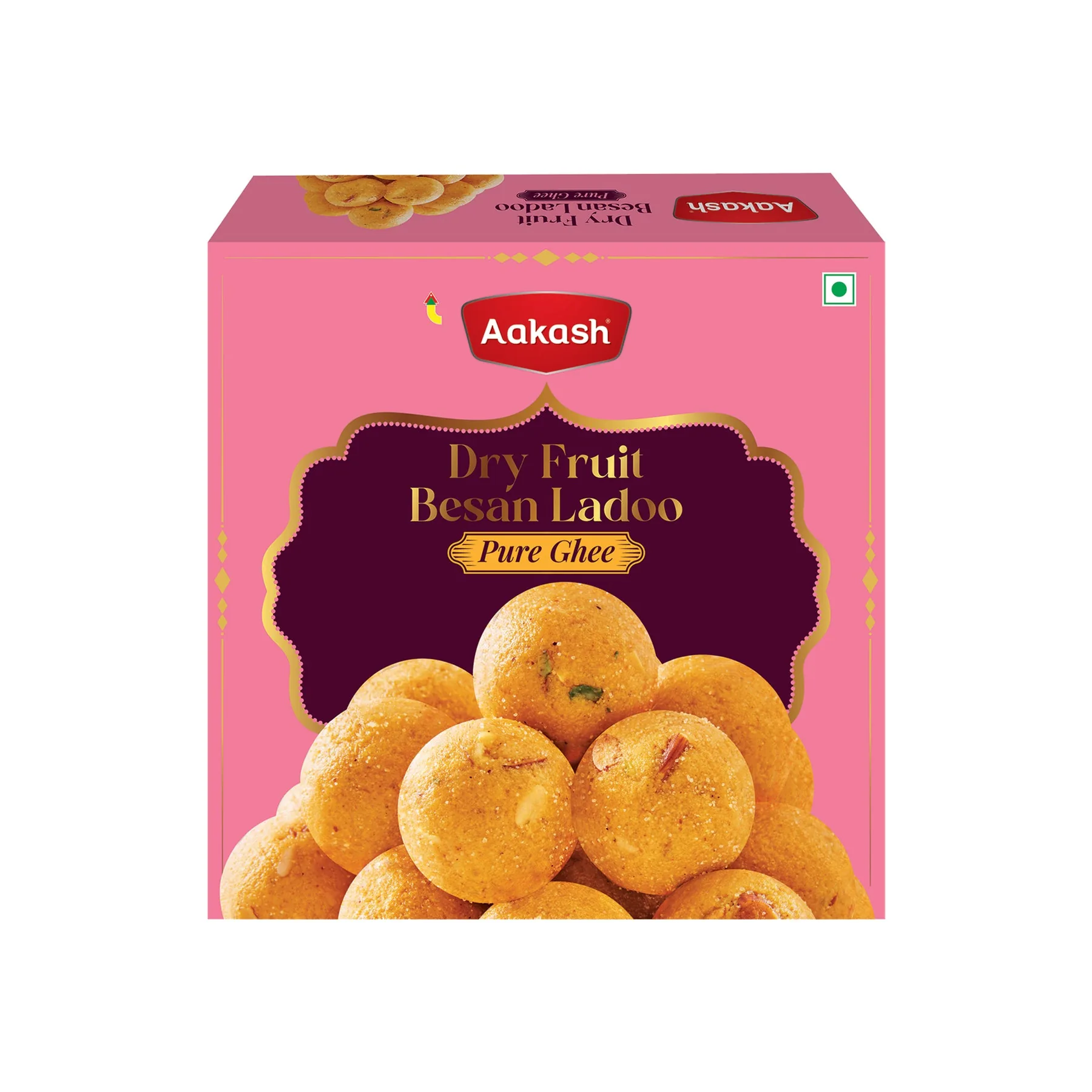 Akash Namkeen Dry Fruit Besan Ladoo | Authentic Desi Ghee Sweets | Traditional Mithai 400 gm