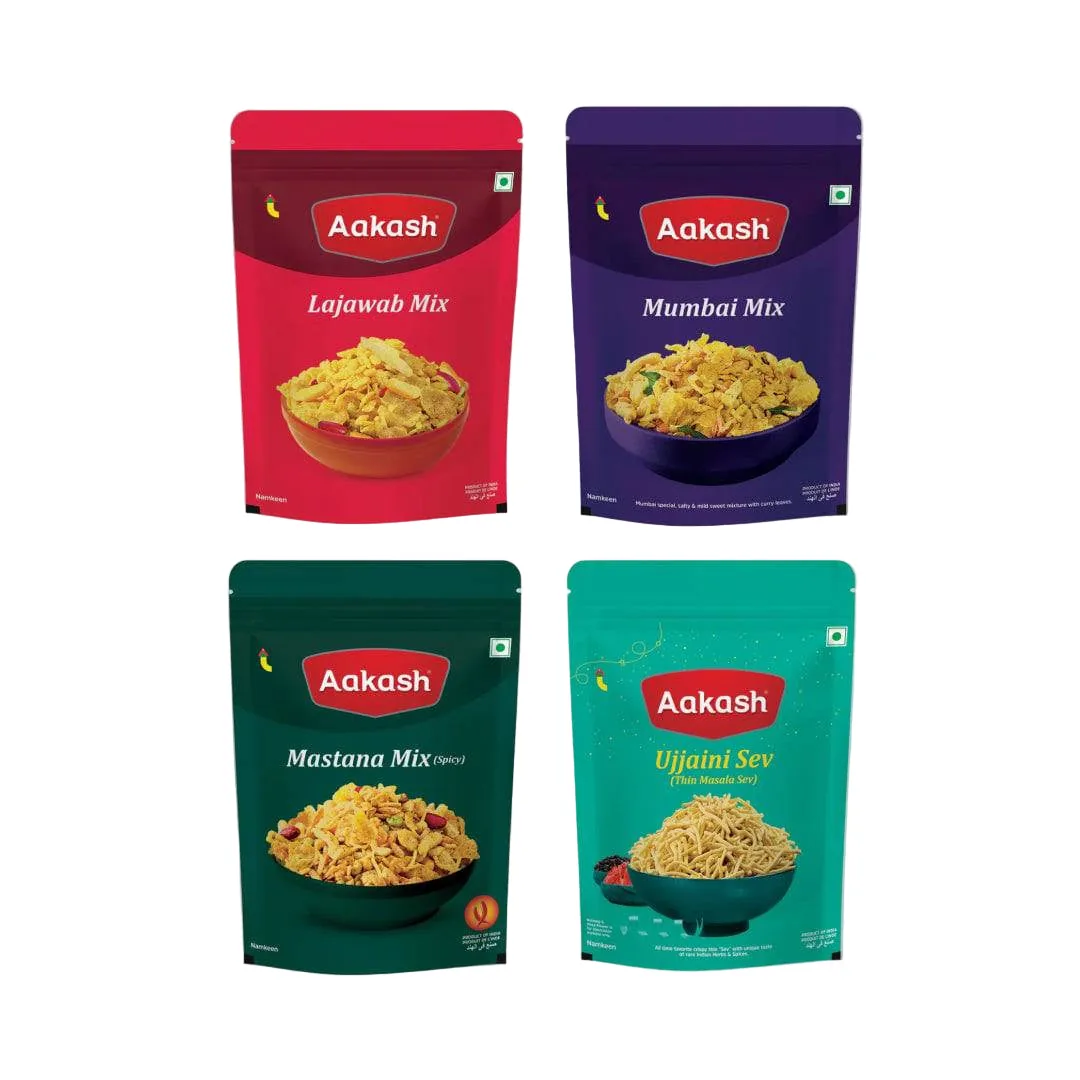 Akash namkeen Mixture & Sev Combo | Traditional Indori Namkeen Snacks | Authentic Malwa Taste