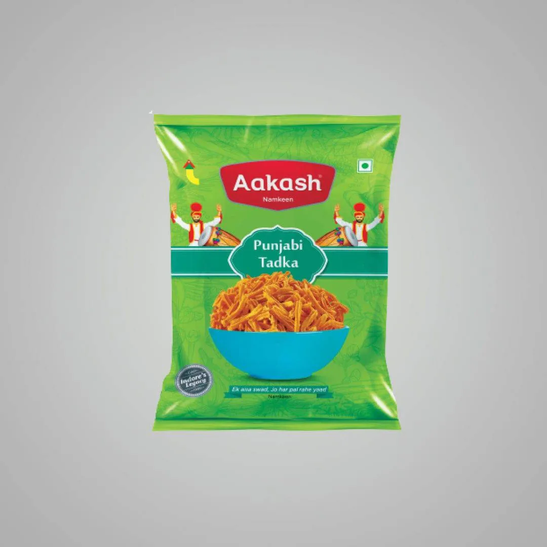 Akash Punjabi Tadka | Spicy Crunchy Potato & Gram Flour Namkeen | Authentic Indori Snack 150 gm