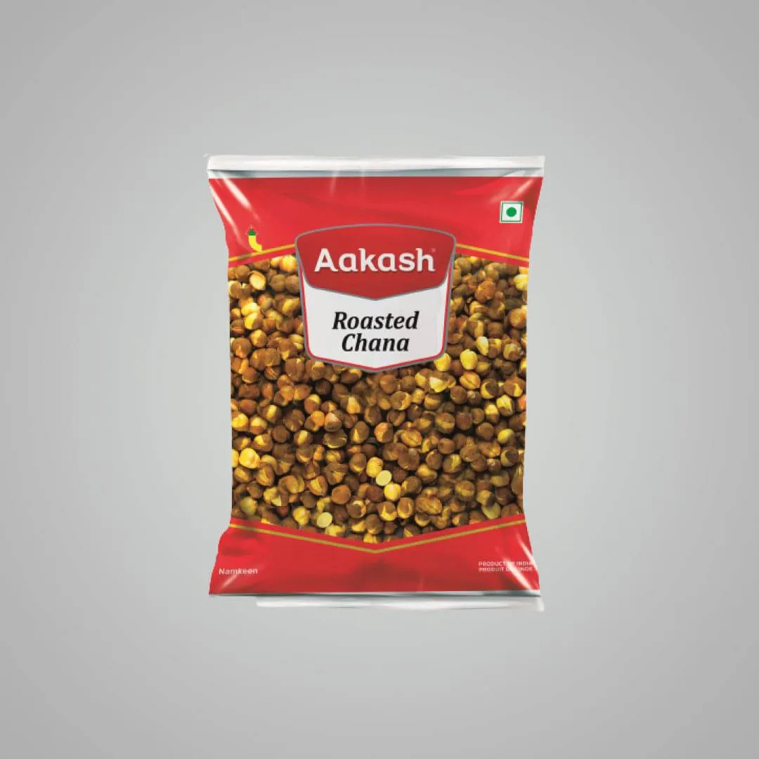 Akash Roasted Chana Plain | Crunchy Bhuna Chana | High Protein Snack 500 gm