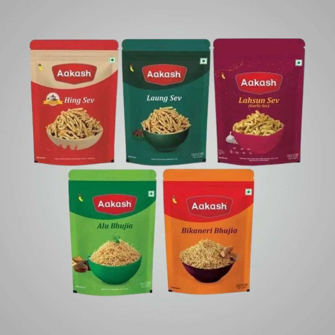 Akash Sev & Bhujia Combo | Authentic Indori Namkeen | Crunchy Indian Savory Snacks