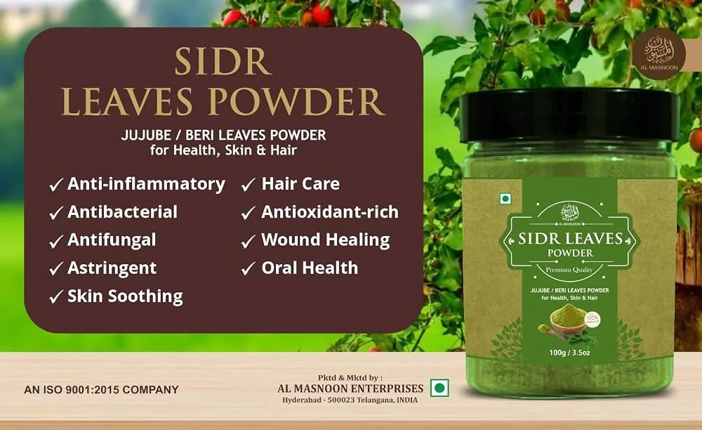 Al Masnoon Sidr Leaves Powder | Natural Scalp Soother & Skin Cleanser | Pure Lote Tree Leaf Powder-2
