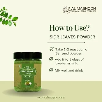 Al Masnoon Sidr Leaves Powder | Natural Scalp Soother & Skin Cleanser | Pure Lote Tree Leaf Powder-4