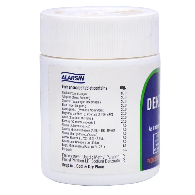 Alarsin Ayurvedic Dekofcyn Tablet | Natural Cough Relief | Non-Drowsy Respiratory Support-2
