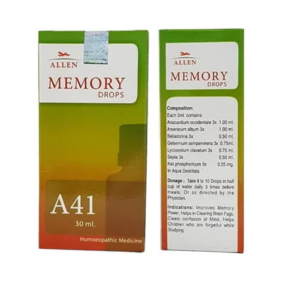 Allen Homeopathy A41 Memory Drops