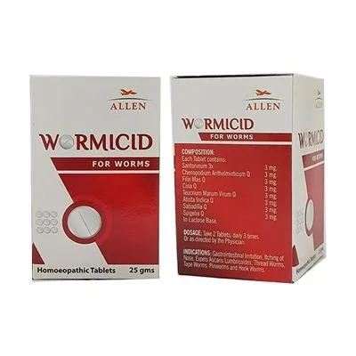 Allen Homeopathy Wormicid Tablets | Natural Homeopathic Formula | Digestive Health Support-2