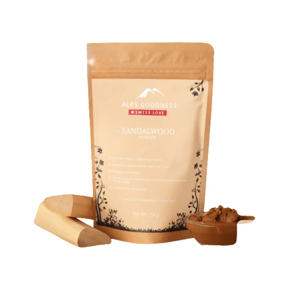 Alps Goodness Sandalwood Powder | Ayurvedic Face Mask | Natural Skin Brightening & Cooling-1