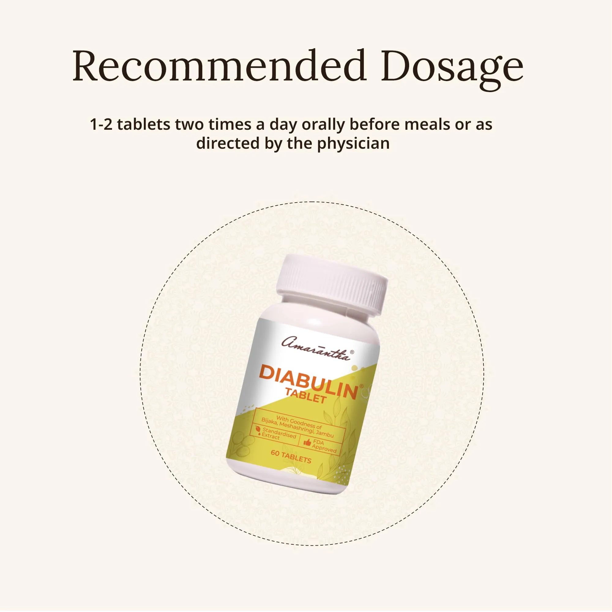 Amarantha Ayurvedic Diabulin Tablet | Natural Blood Sugar Support | Herbal Metabolic Wellness Formula-3