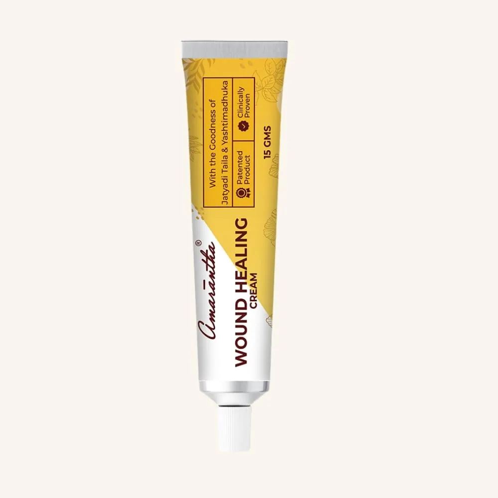 Amarantha Ayurvedic Wound Healing Cream | Herbal Skin Repair Ointment | Natural Care for Cuts, Burns & Minor Wounds-1