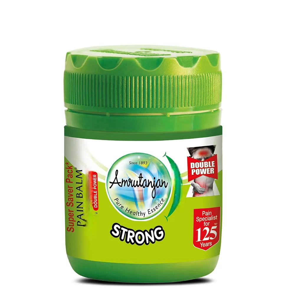 Amrutanjan Double Power Strong Pain Balm | Ayurvedic Relief | Fast-Acting Headache & Body Pain Formula-1