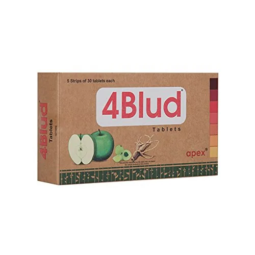 Apex Ayurvedic 4 Blud Tablets | Herbal Iron Supplement | Hemoglobin and Energy Support-3