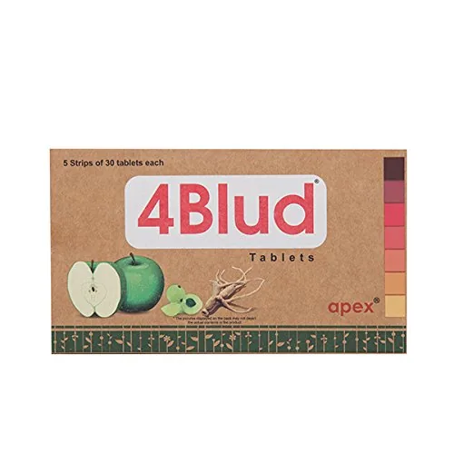 Apex Ayurvedic 4 Blud Tablets | Herbal Iron Supplement | Hemoglobin and Energy Support-4