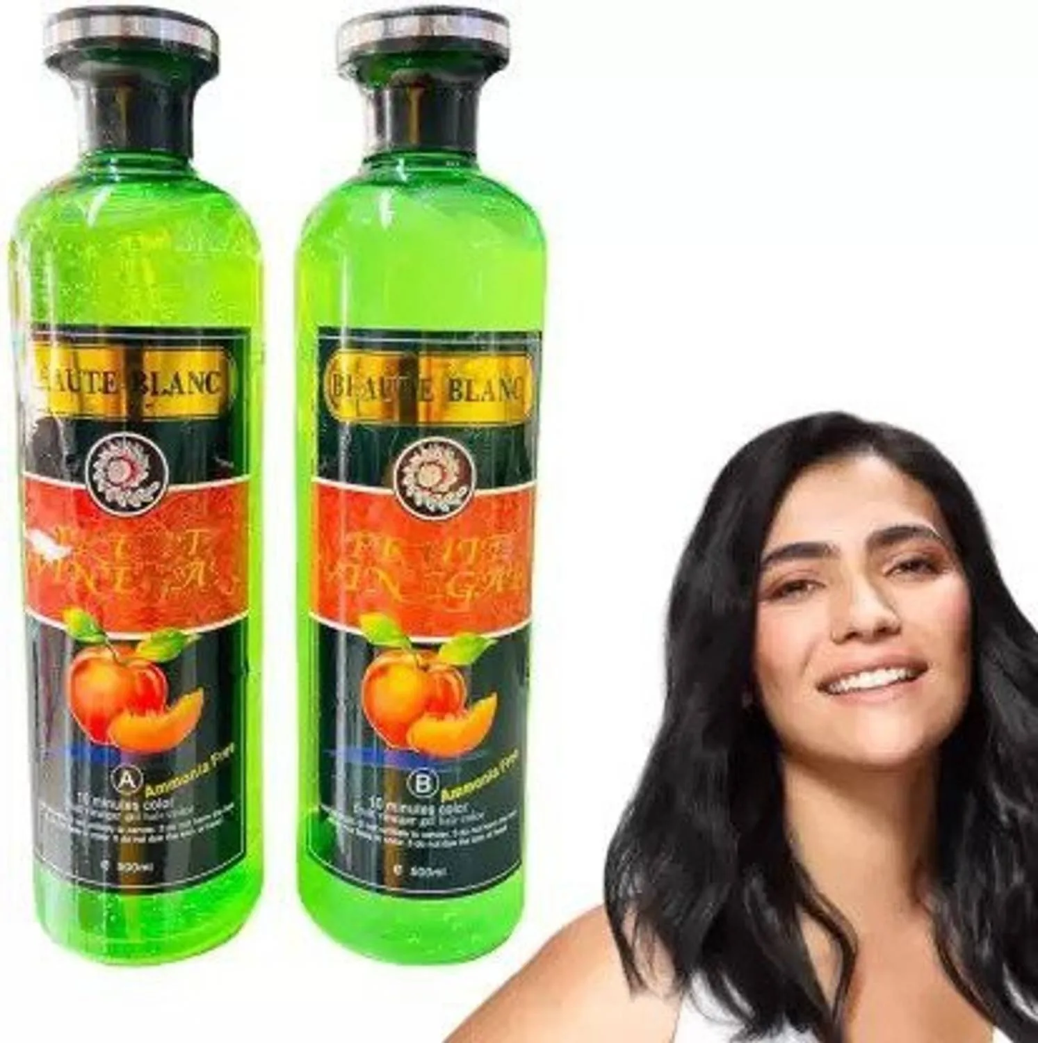 Aravli Beaute Blanc Fruit Vinegar Gel Hair Color - Natural Black | Damage-Repair Hair Dye | Gentle Gray Coverage-2
