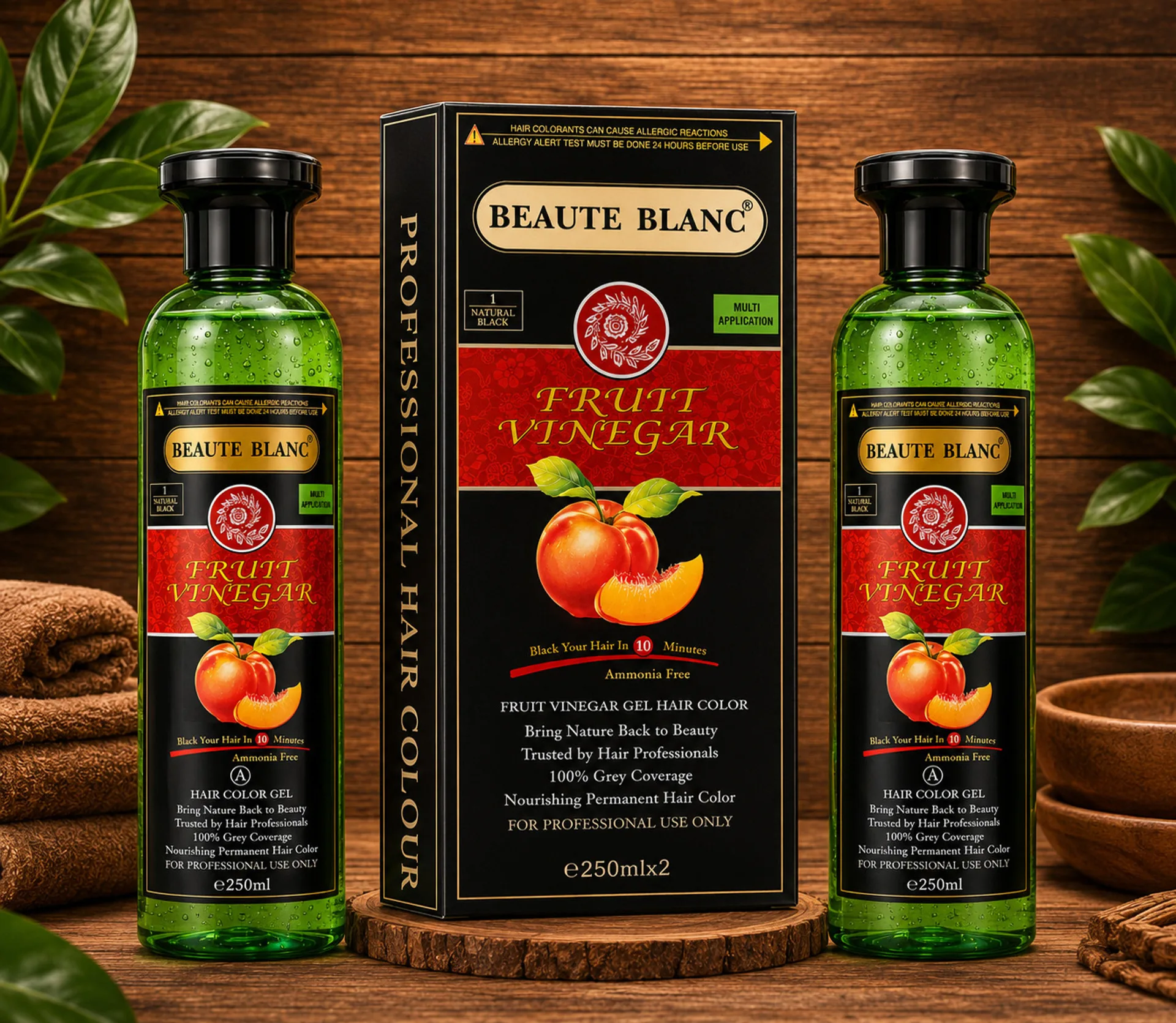Aravli Beaute Blanc Fruit Vinegar Gel Hair Color Natural Black