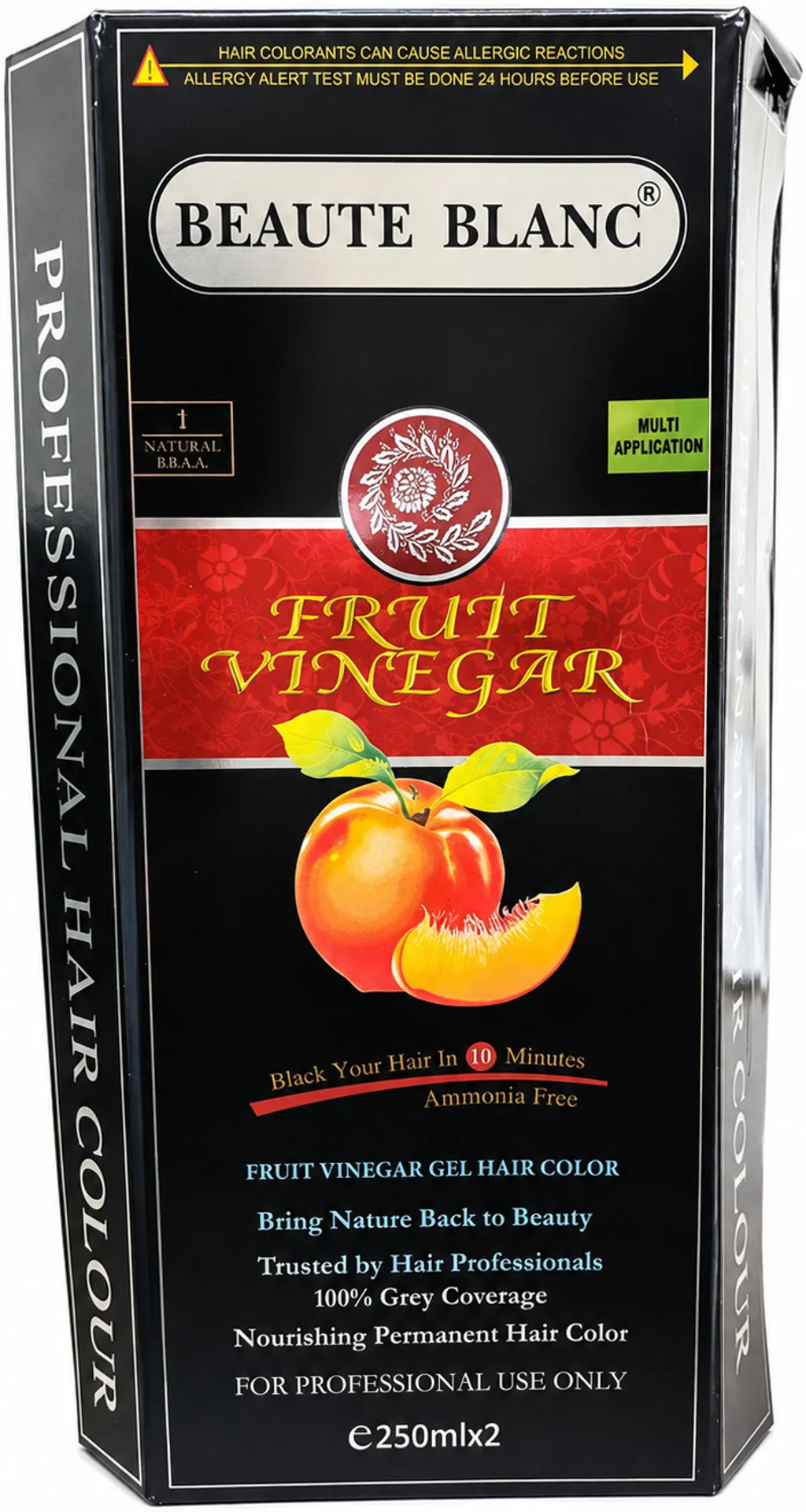 Aravli Beaute Blanc Fruit Vinegar Gel Hair Color - Natural Black | Damage-Repair Hair Dye | Gentle Gray Coverage-3