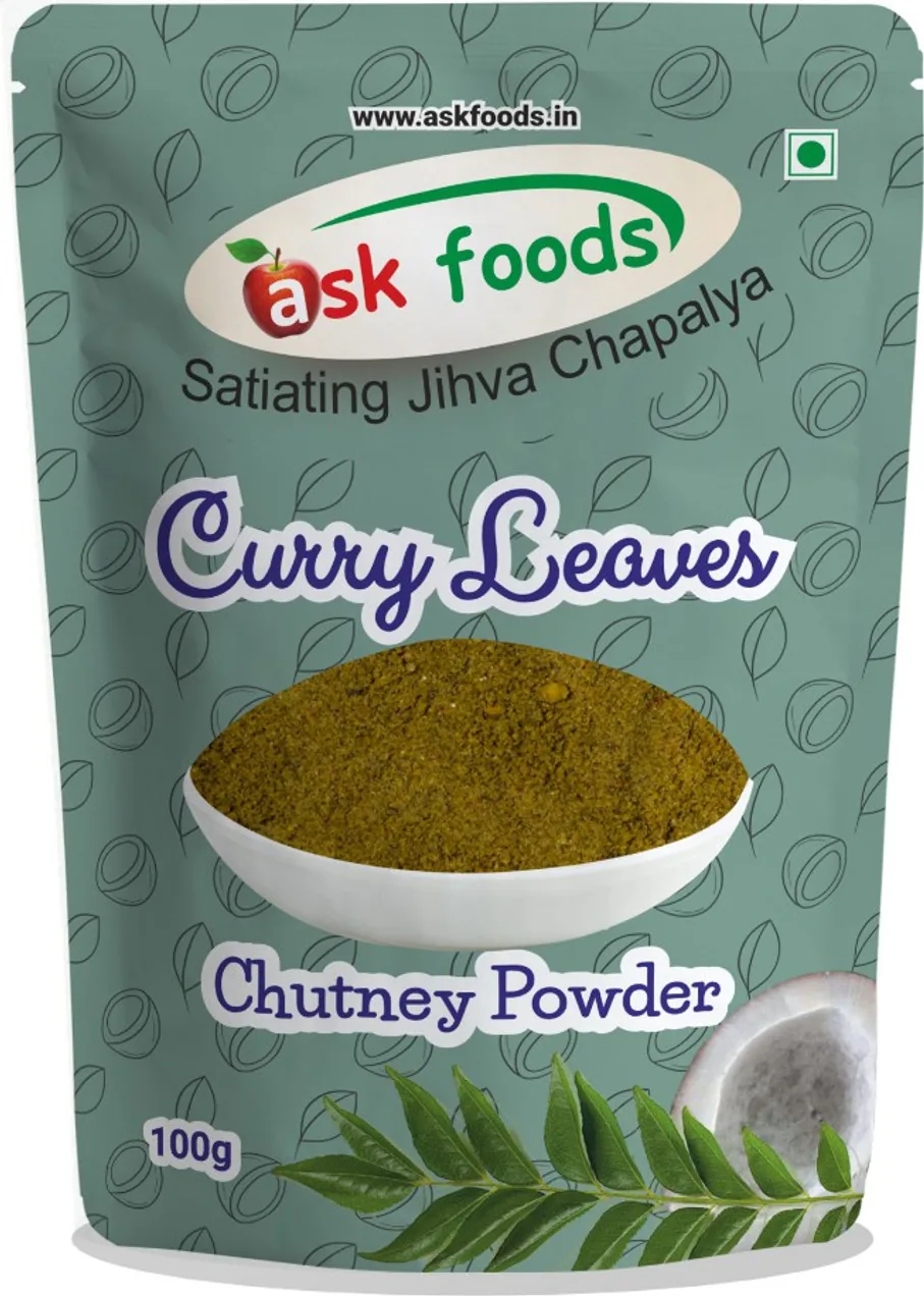 Ask Foods Curry Leaves Chutney Powder Ask Foods Curry Leaves Chutney Powder--100 g