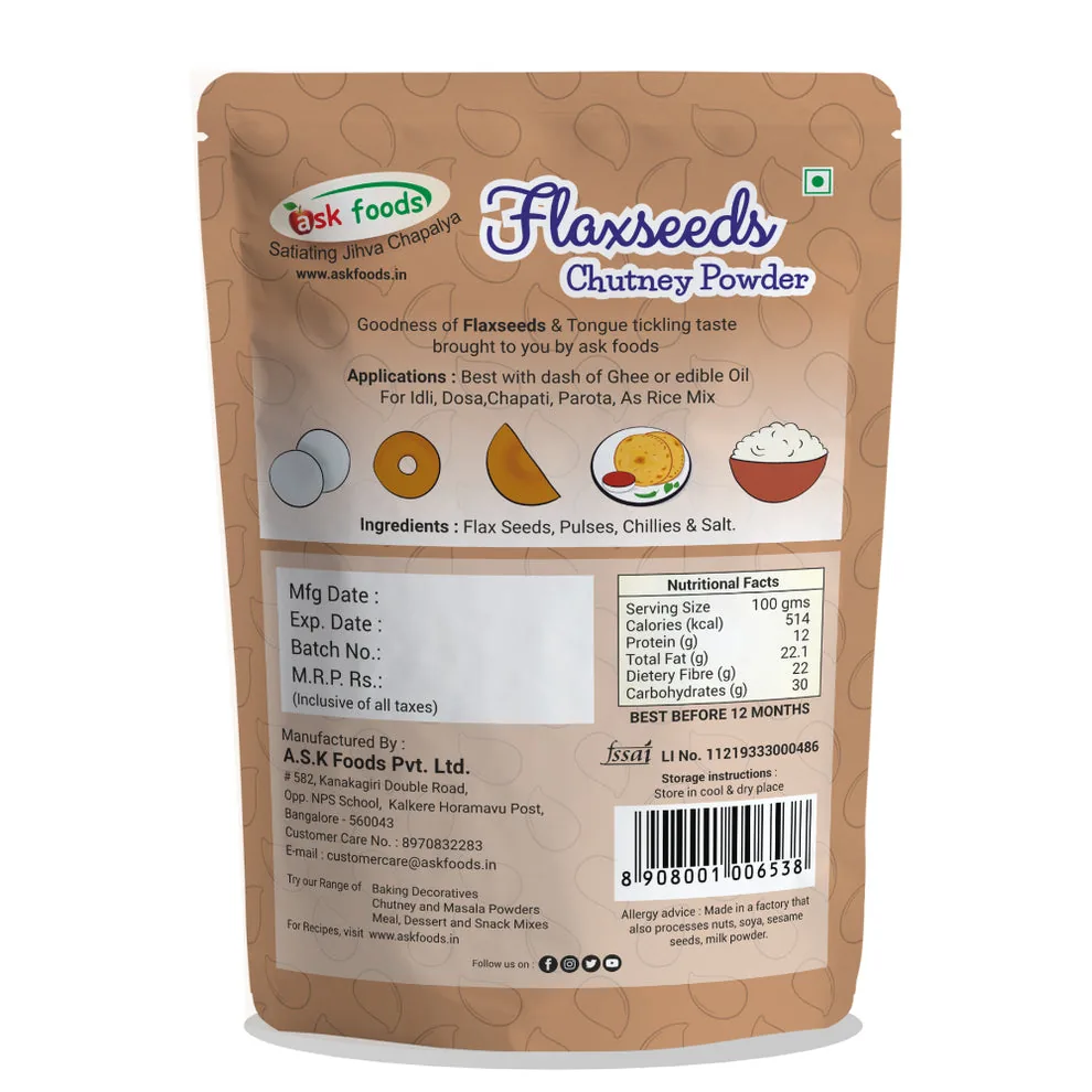 Ask Foods Flax Seeds Chutney Powder-5