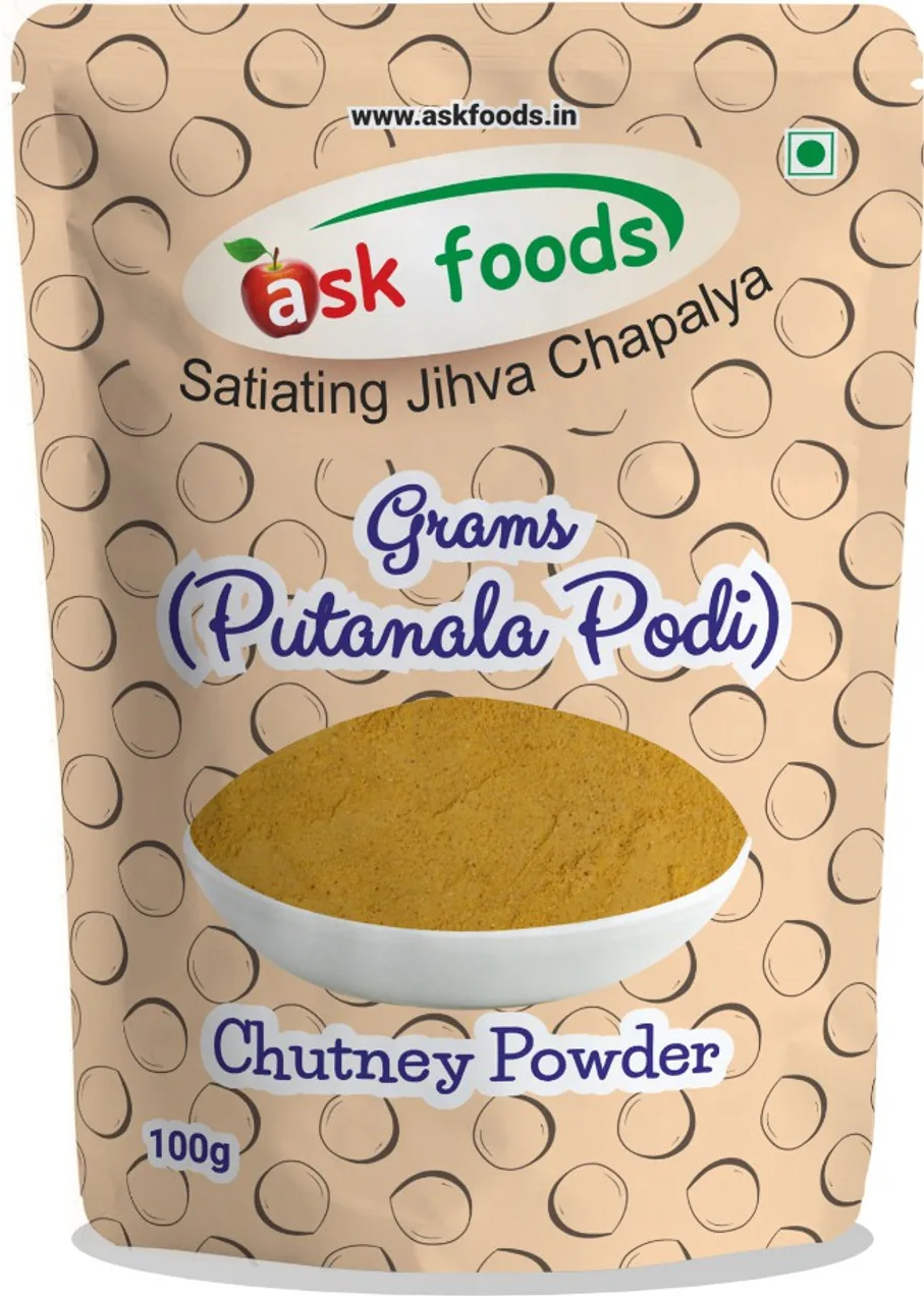 Ask Foods Grams Chutney Powder - Fried Grams, Spices, Chilies Ask Foods Grams Chutney Powder - Fried Grams, Spices, Chilies--100 g