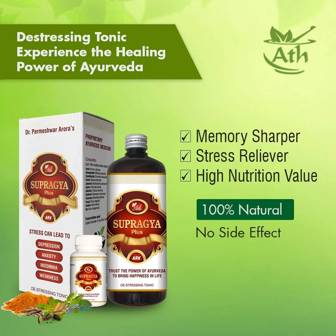 Ath Ayurdhamah Supragya Plus Ayurvedic Nerve Tonic | Herbal Brain and Nerve Support Formula-6
