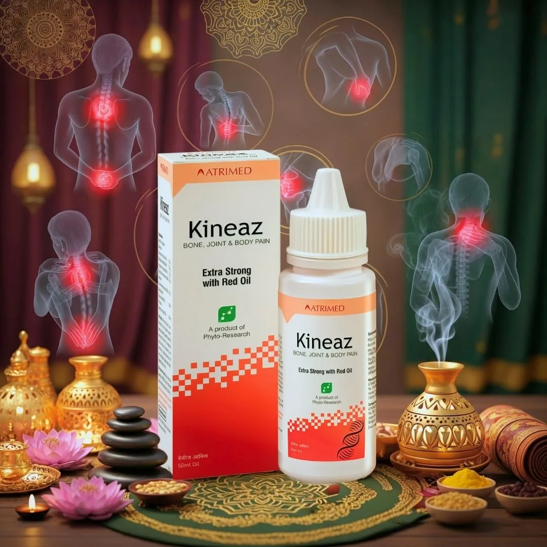 Atrimed Ayurvedic Kineaz Oil | Extra Strong Red Oil | Joint & Muscle Pain Relief-2