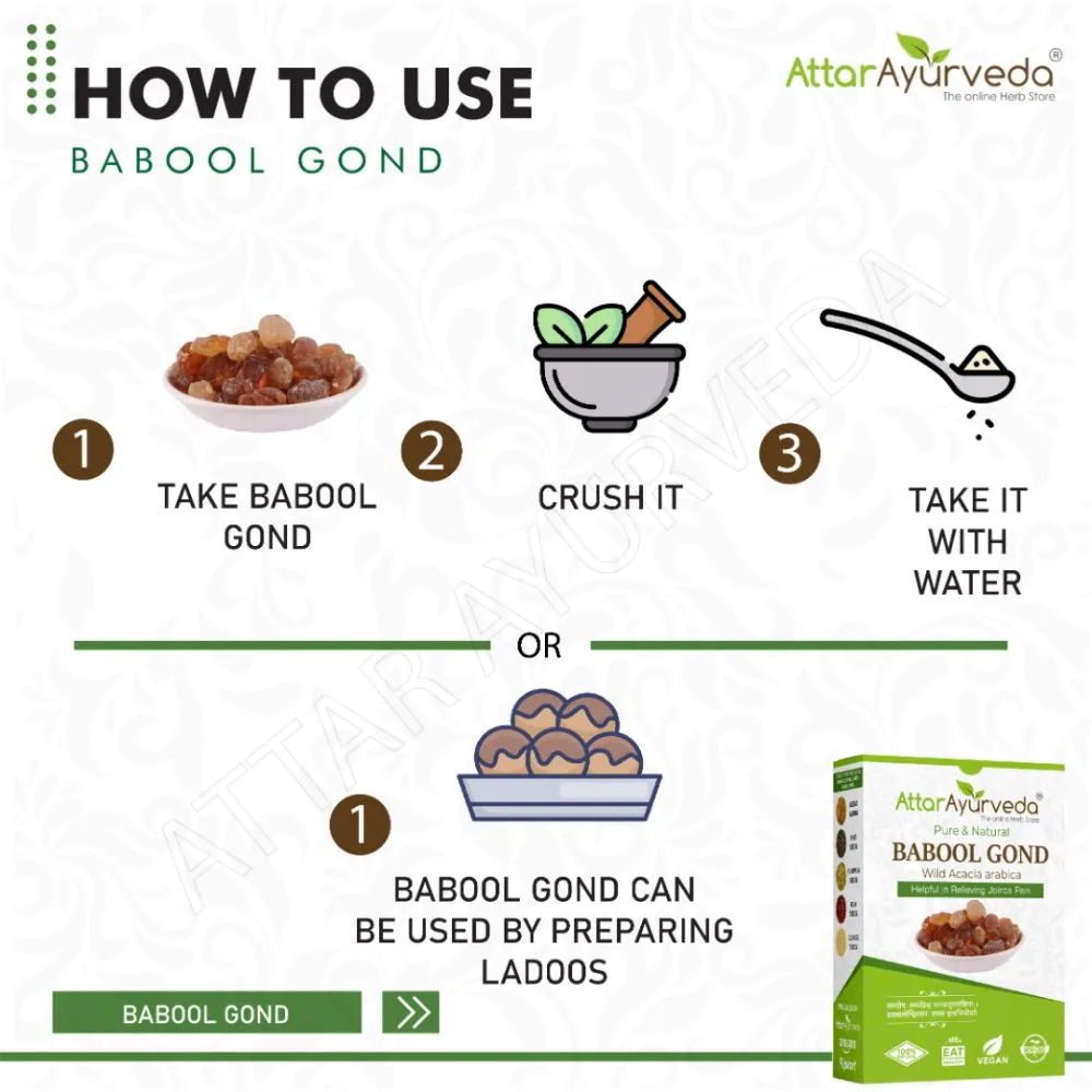 Attar Ayurveda Babool Gond | Natural Edible Gum | Pure Acacia Arabica Resin for Joint Health and Traditional Ladoos-6