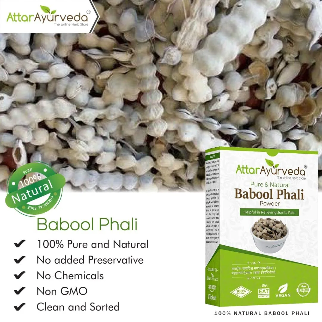 Attar Ayurveda Babool Phali Powder | Pure Acacia Nilotica Pods | Natural Joint and Bone Support-2