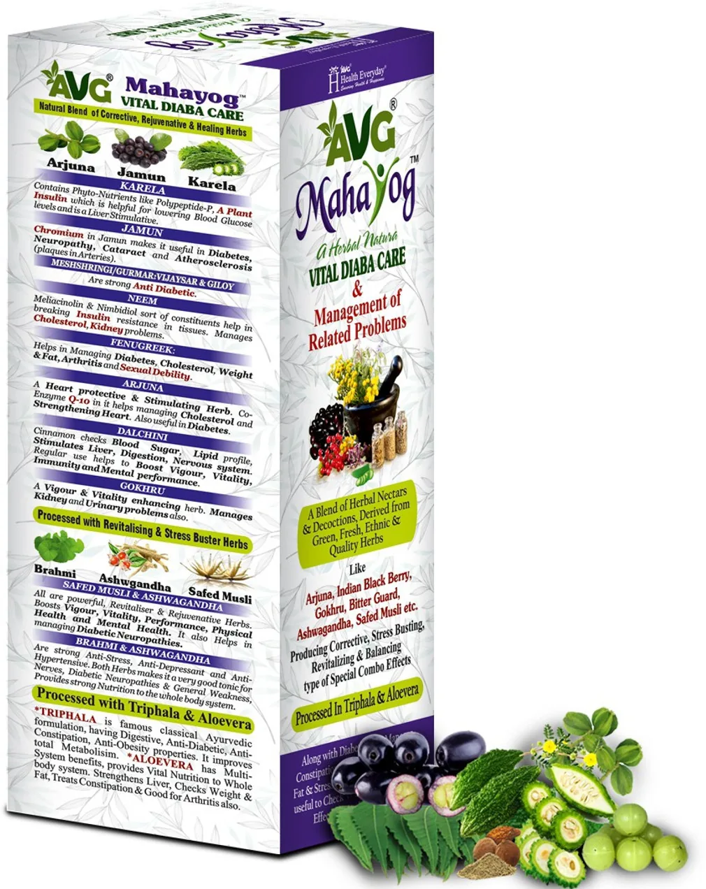 AVG Health Organics Mahayog, Vital Diaba Care Juice | Ayurvedic Herbal Blend | Natural Glucose Support & Vitality Boost-2