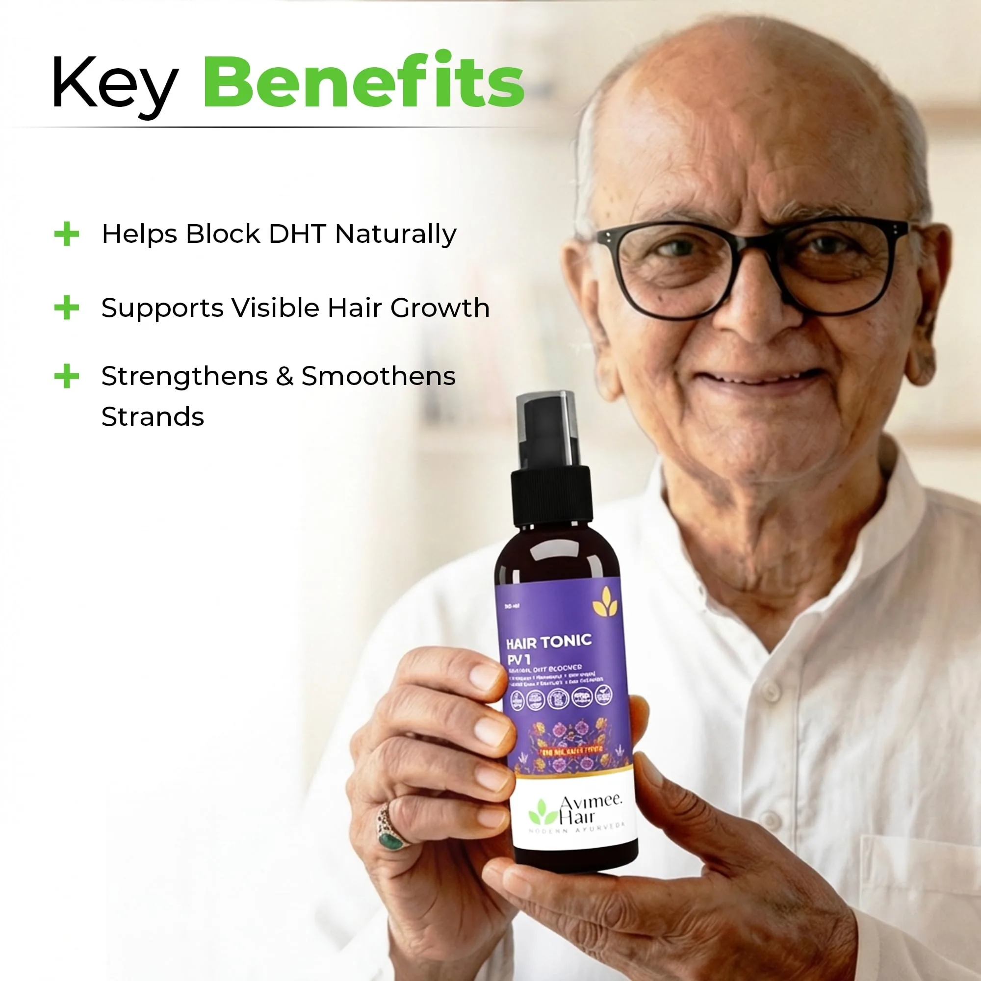 Avimee Herbal Hair Tone Pv 1 Scalp Spray | Natural DHT Blocker with Saw Palmetto | Herbal Hair Fall Control Formula-3