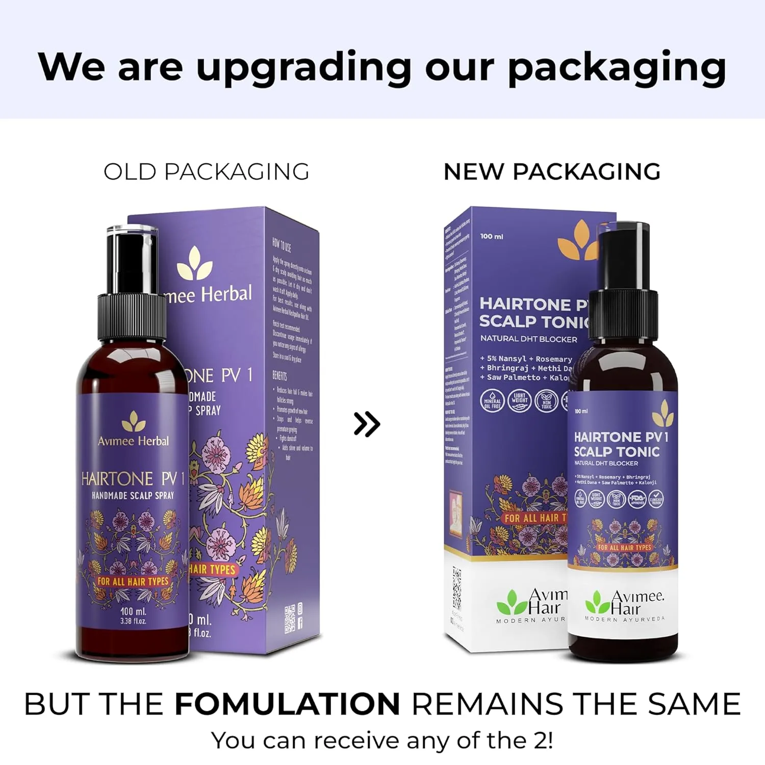 Avimee Herbal Keshpallav Hair Oil & Hairtone PV 1 Scalp Spray Combo-4