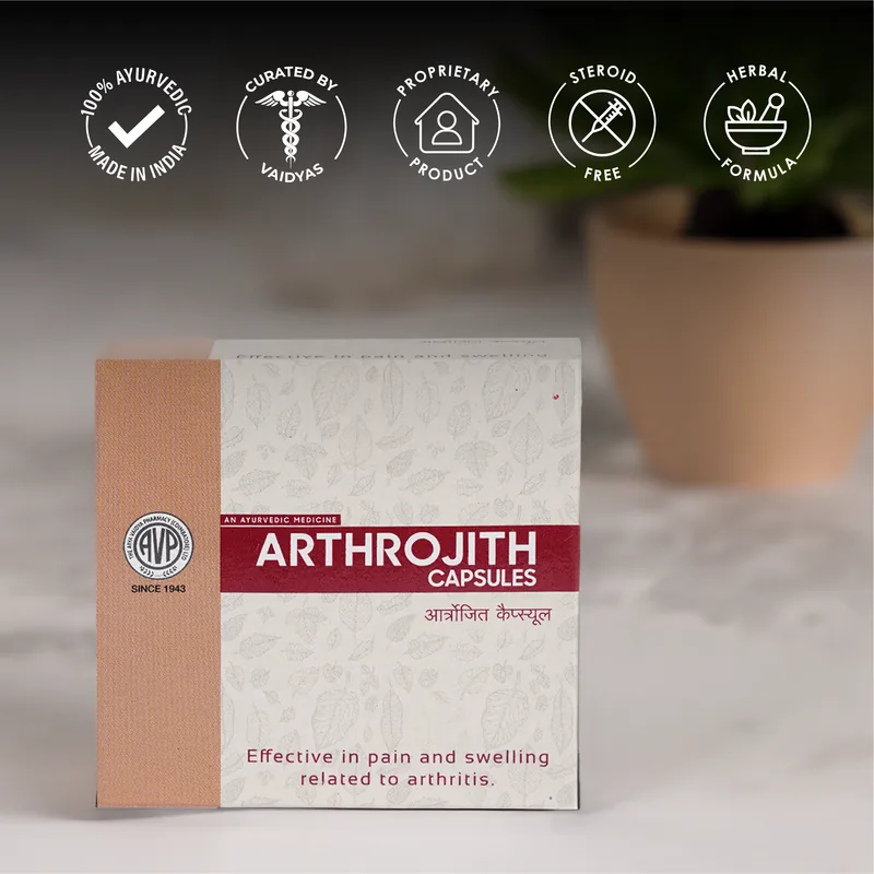AVP Ayurveda Arthrojith Capsules | Herbal Joint Support | Vata Balancing Formula-8