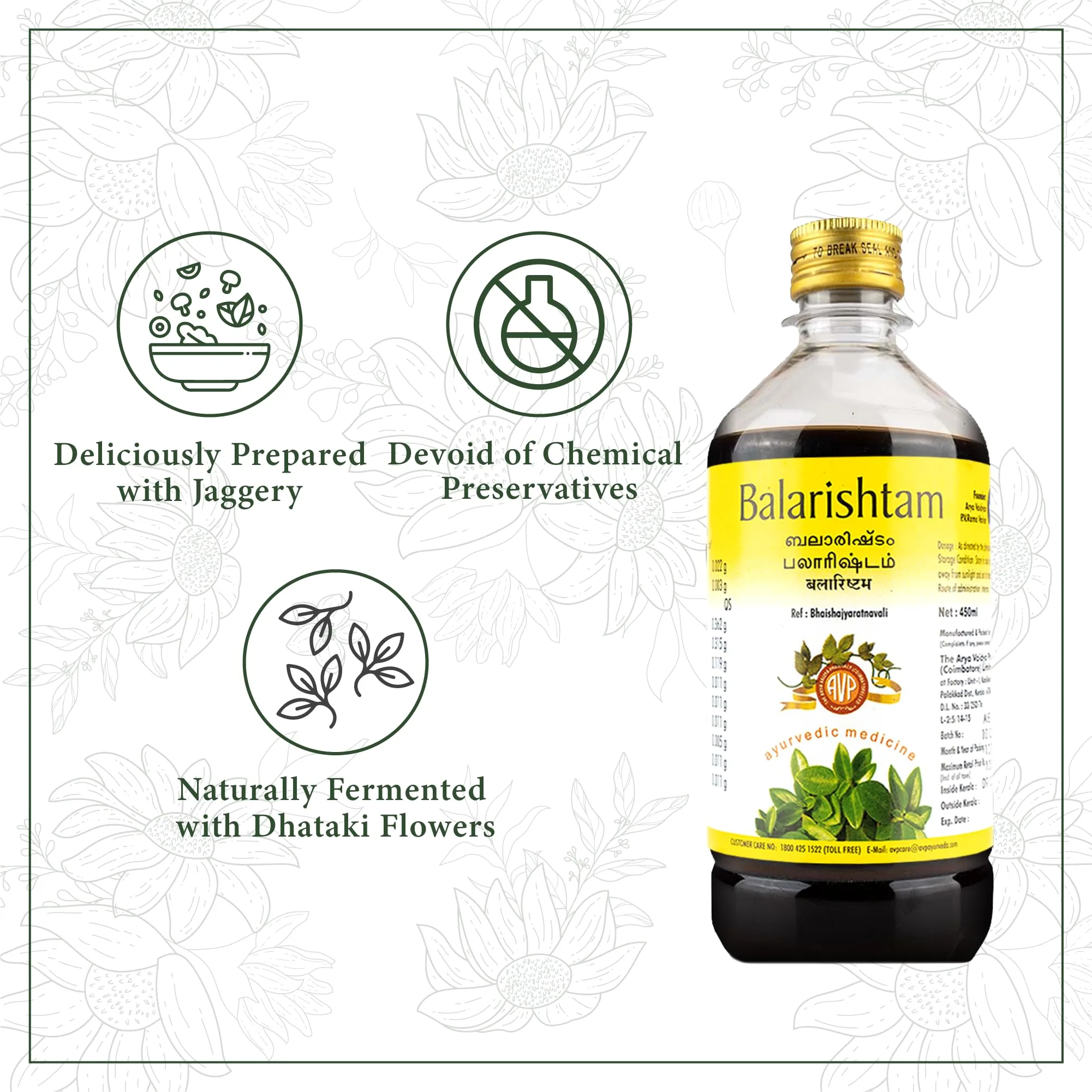 AVP Ayurveda Balarishtam | Classical Nervine Tonic | Musculoskeletal & Joint Support-4