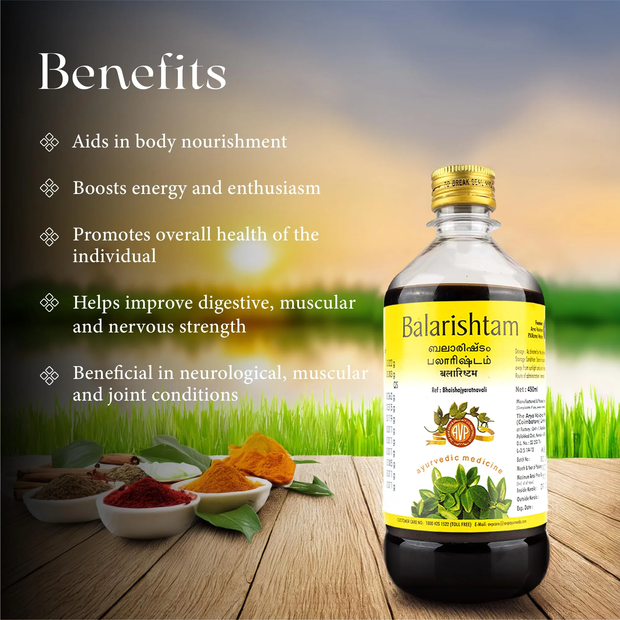 AVP Ayurveda Balarishtam | Classical Nervine Tonic | Musculoskeletal & Joint Support-5