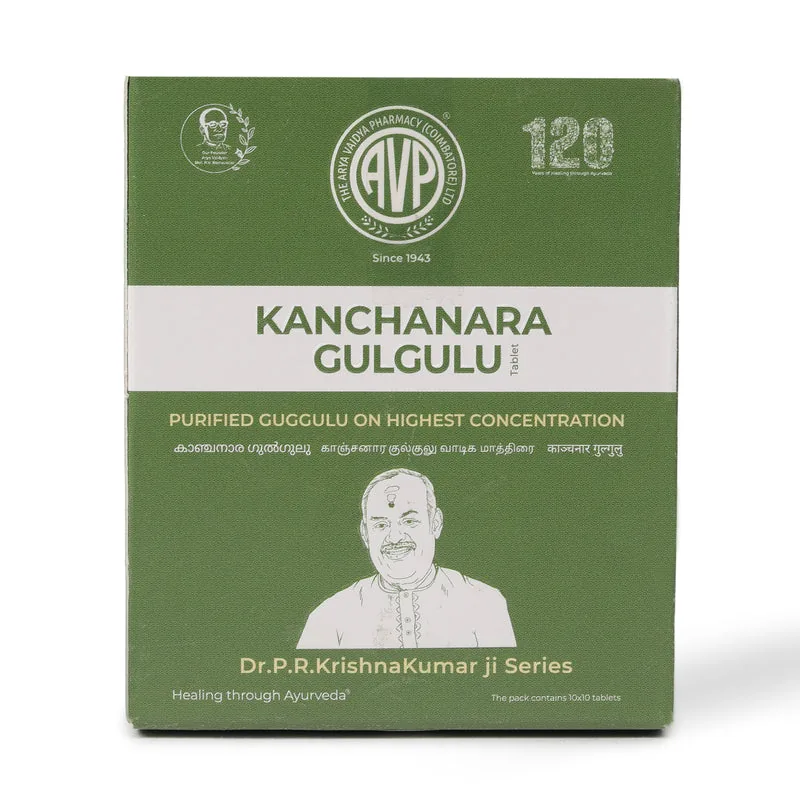 AVP Ayurveda Kanchanara Gulgulu Vatika Tablets | Traditional Ayurvedic Formulation | Lymphatic and Thyroid Support-2