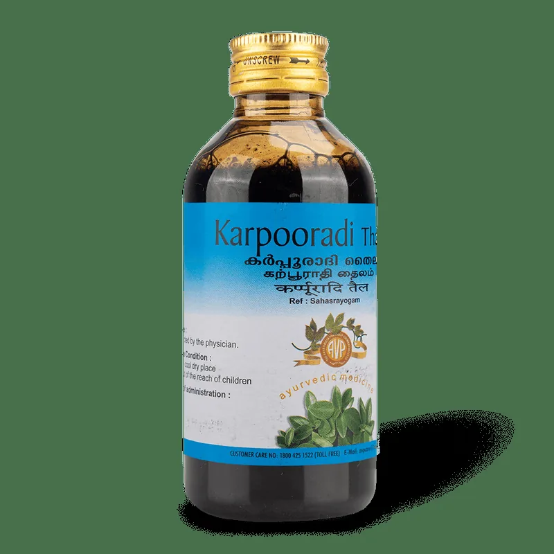 AVP Ayurveda Karpooradi Thailam | Warming Ayurvedic Massage Oil | Muscle and Joint Pain Relief-1