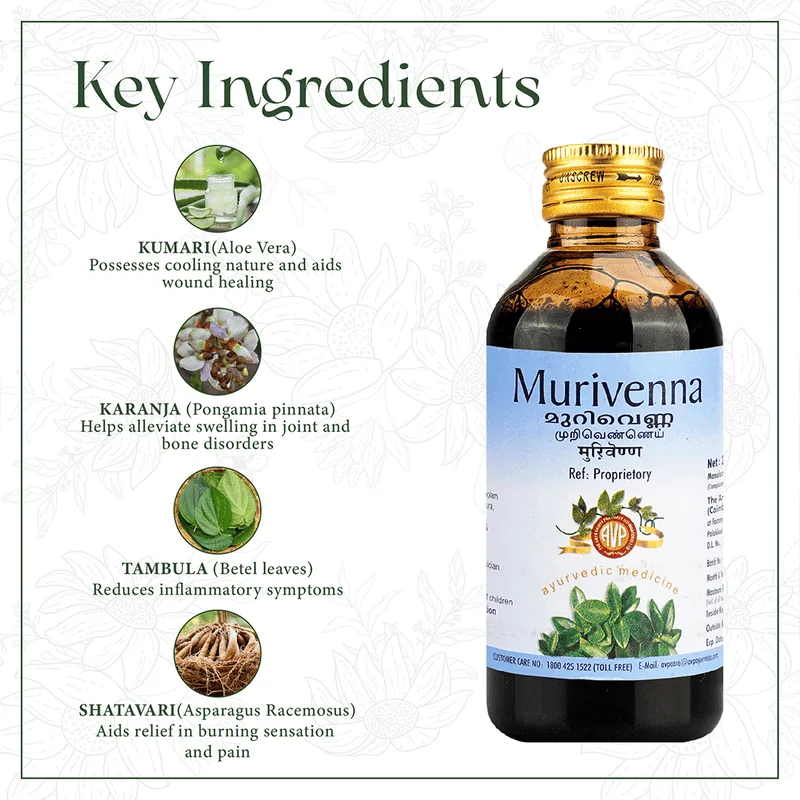 AVP Ayurveda Murivenna | Traditional Healing Oil | Joint & Muscle Care-2