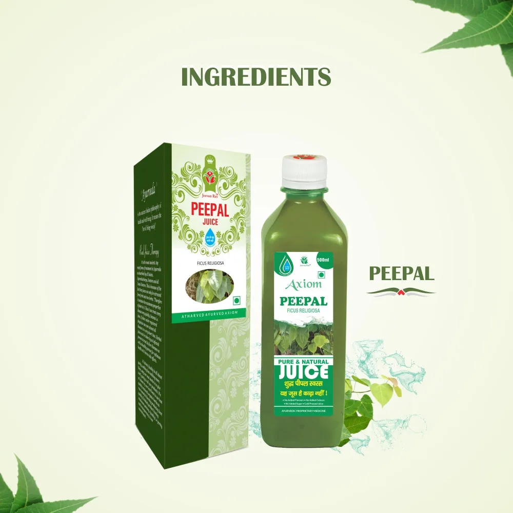Axiom Peepal Swaras Juice | Pure Ayurvedic Leaf Extract | Skin & Digestion Support-3