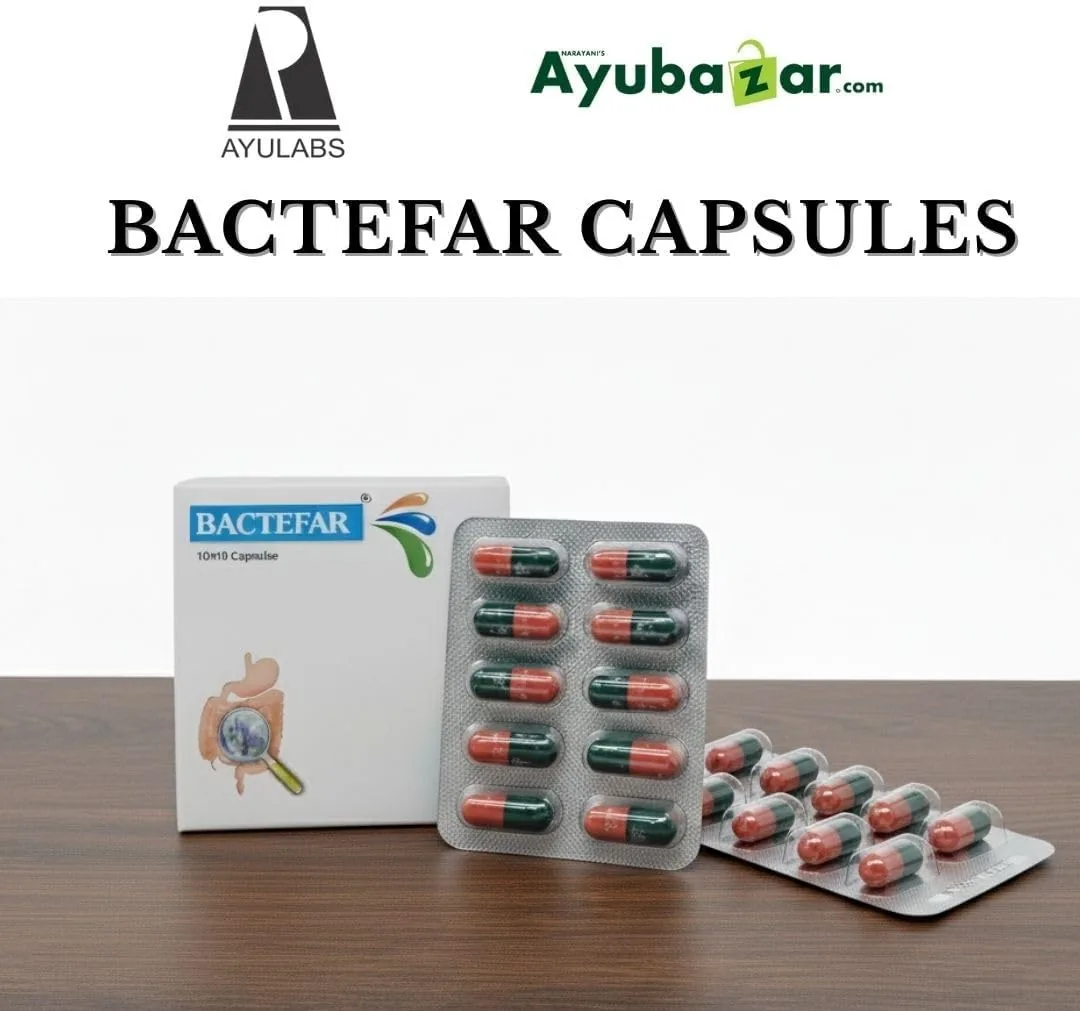 Ayulabs Ayurveda Bactefar Capsules | Herbal Digestive Support | Natural Gut Health Formula-4