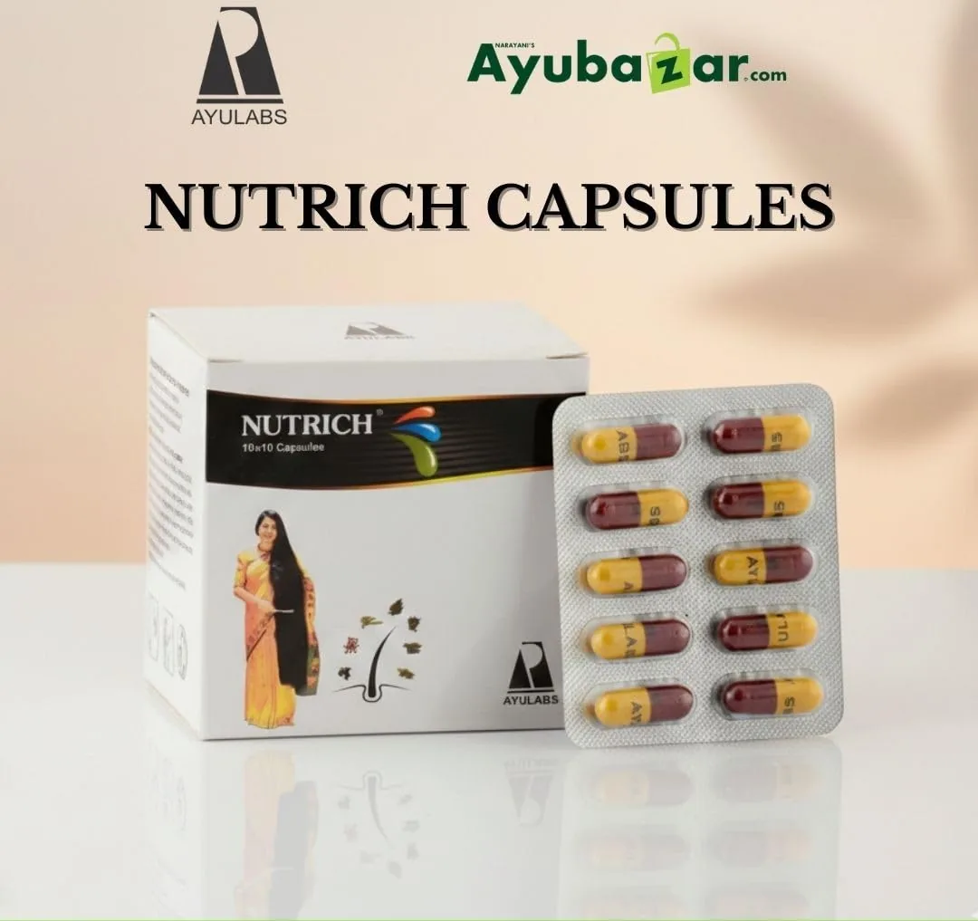 Ayulabs Ayurveda Nutrich Capsules | Natural Hair Nourishment Supplement | Scalp and Follicle Support-2