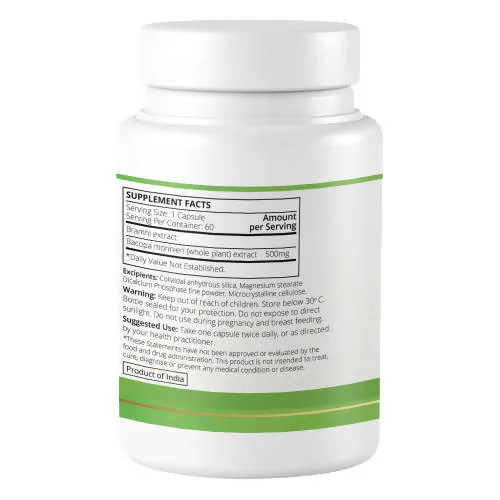 Ayuna Brahmi Veg Capsules | Ayurvedic Brain & Memory Support | Natural Cognitive Wellness-2