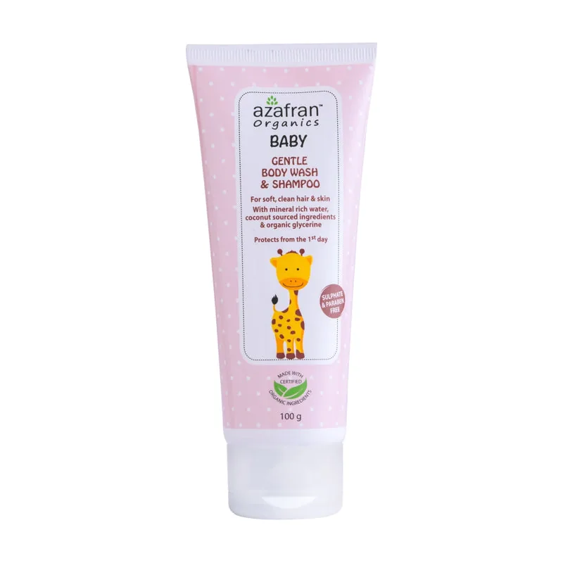 Azafran Organics Baby Gentle Body wash and Shampoo -1
