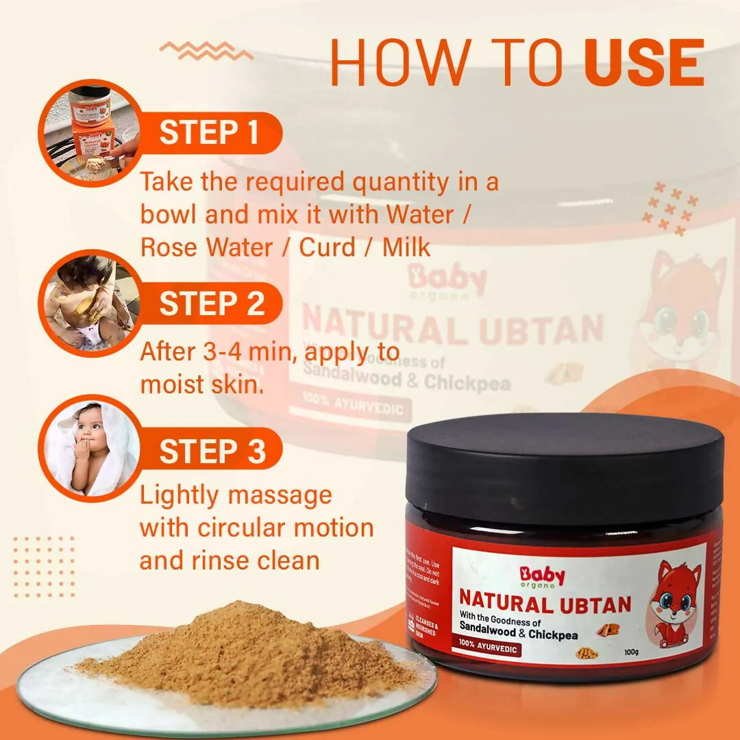 Babyorgano Natural Ubtan Face Pack | Ayurvedic Bath Powder | Skin Lightening and Tan Removal For Babies-4
