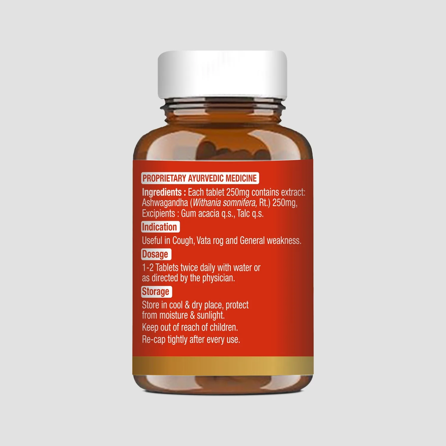 Baidyanath Ashwagandha Tablet | Ayurvedic Adaptogen for Stress Relief & Vitality-3