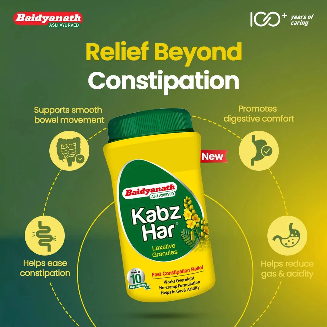 Baidyanath Kabz-Har Ayurvedic Laxative Powder | Herbal Constipation Relief Churna | Gentle Overnight Action-2