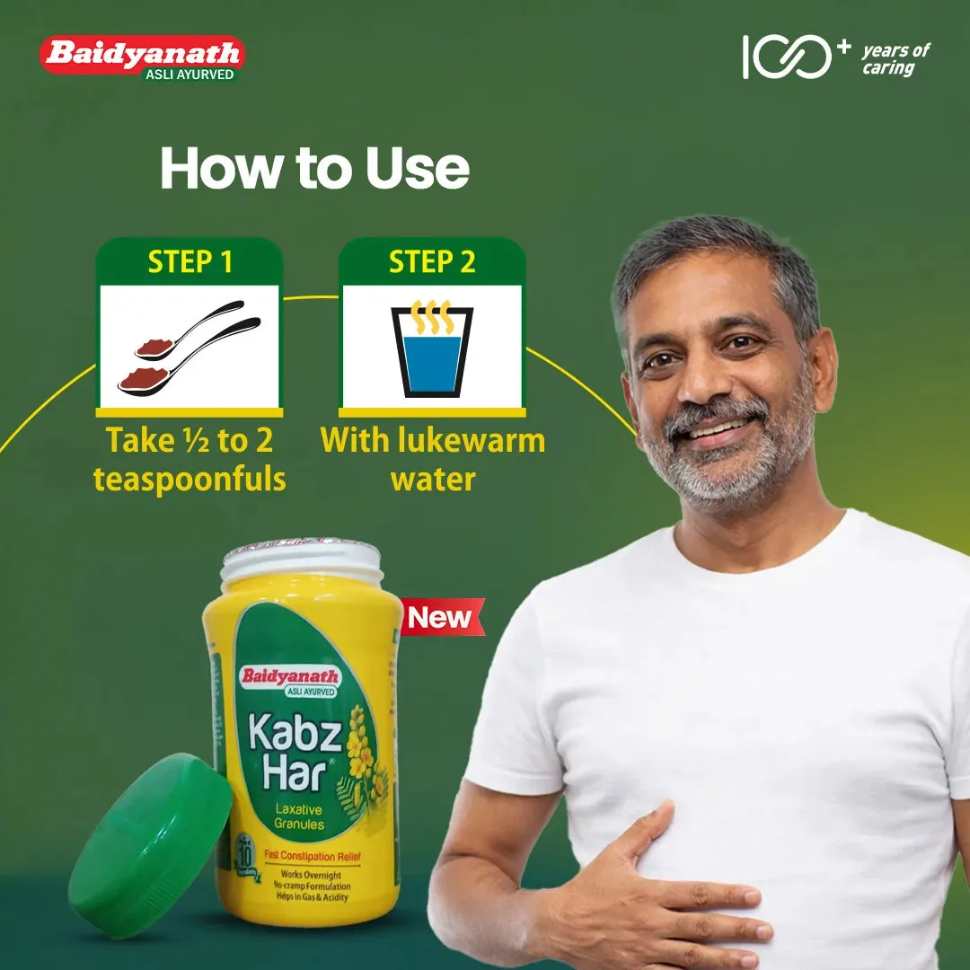Baidyanath Kabz-Har Ayurvedic Laxative Powder | Herbal Constipation Relief Churna | Gentle Overnight Action-4